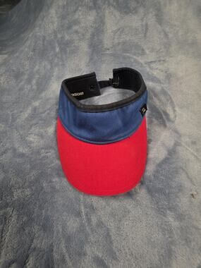 Quiksilver Colorblock Visor Blue Red Black Adjustable Sun Hat Cap